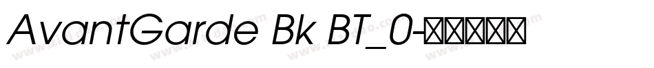 AvantGarde Bk BT_0字体转换